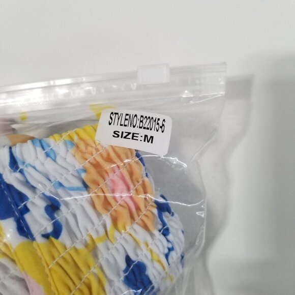 NWT SUNDAY BRUNCH Underwired Padded Bra Shirred Bikini Set Size M; - Picture 7 of 8